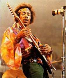 Jimi Hendrix performing at Monterey Pop Festival